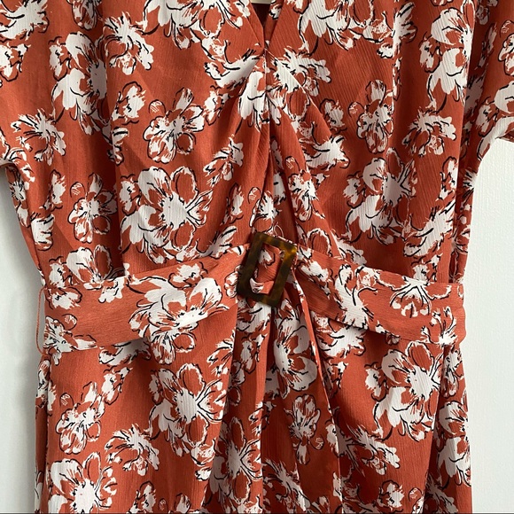 Anthropologie The Korner Mini Dress Rustic Colours New Short Sleeves - Picture 3 of 5